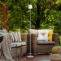 LED gulvlampe Euria oppladbar dimbar hvit IP54 forfra