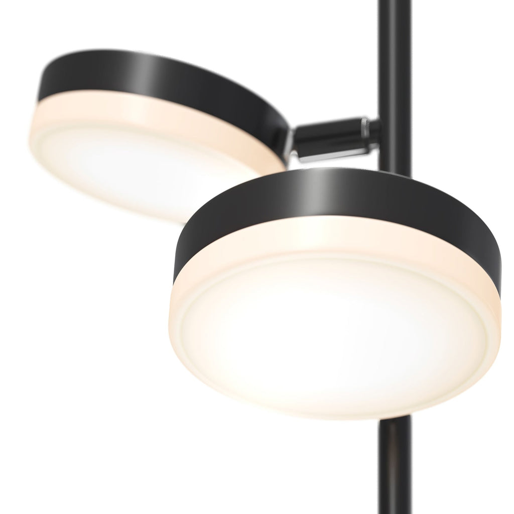 LED gulvlampe Fad dimbar dreibar svart/hvit 145 cm 12W detalj