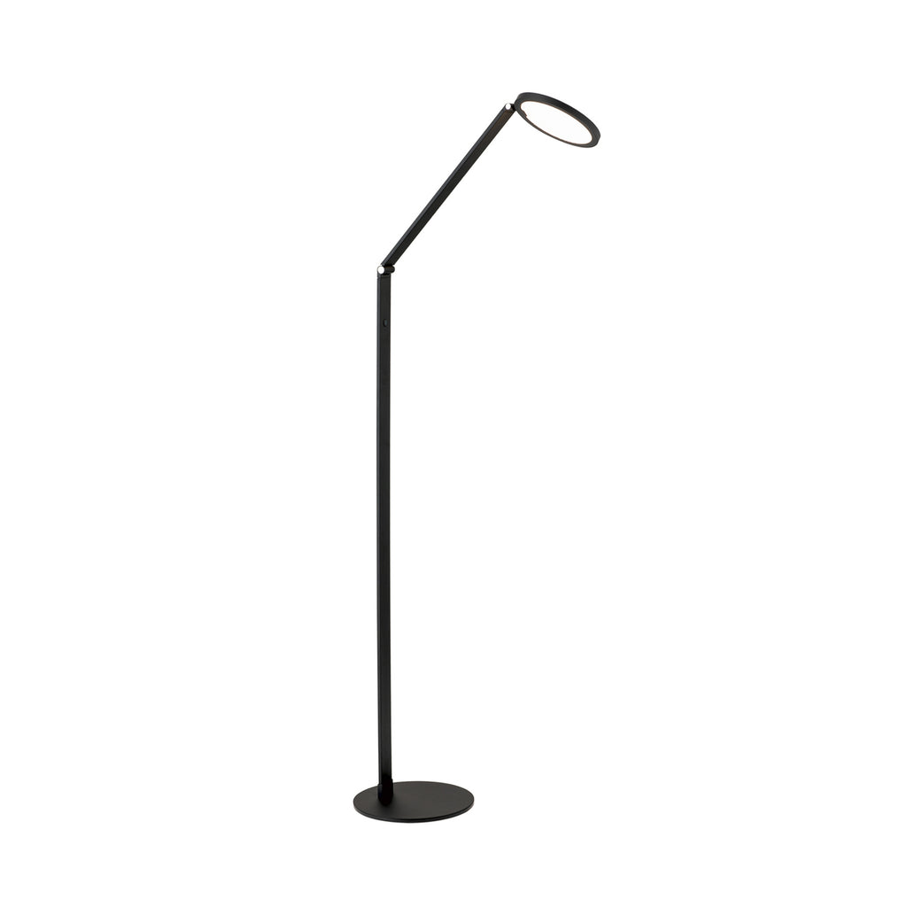 LED gulvlampe Fati med justerbart lampehode svart