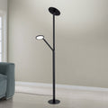 LED gulvlampe Fati opplys med leselys aluminium dimbar 181 cm forfra