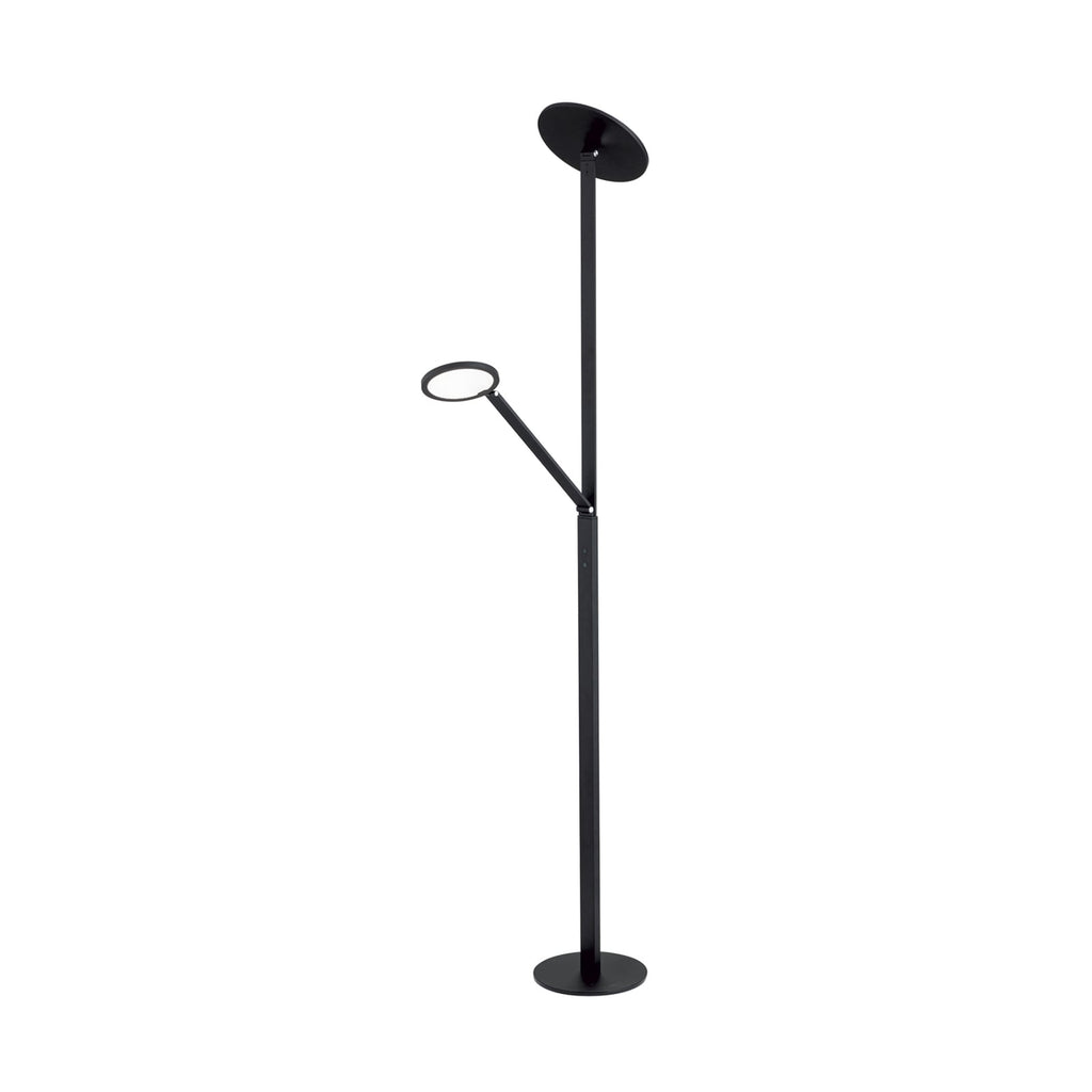 LED gulvlampe Fati opplys med leselys aluminium dimbar 181 cm montert i stue