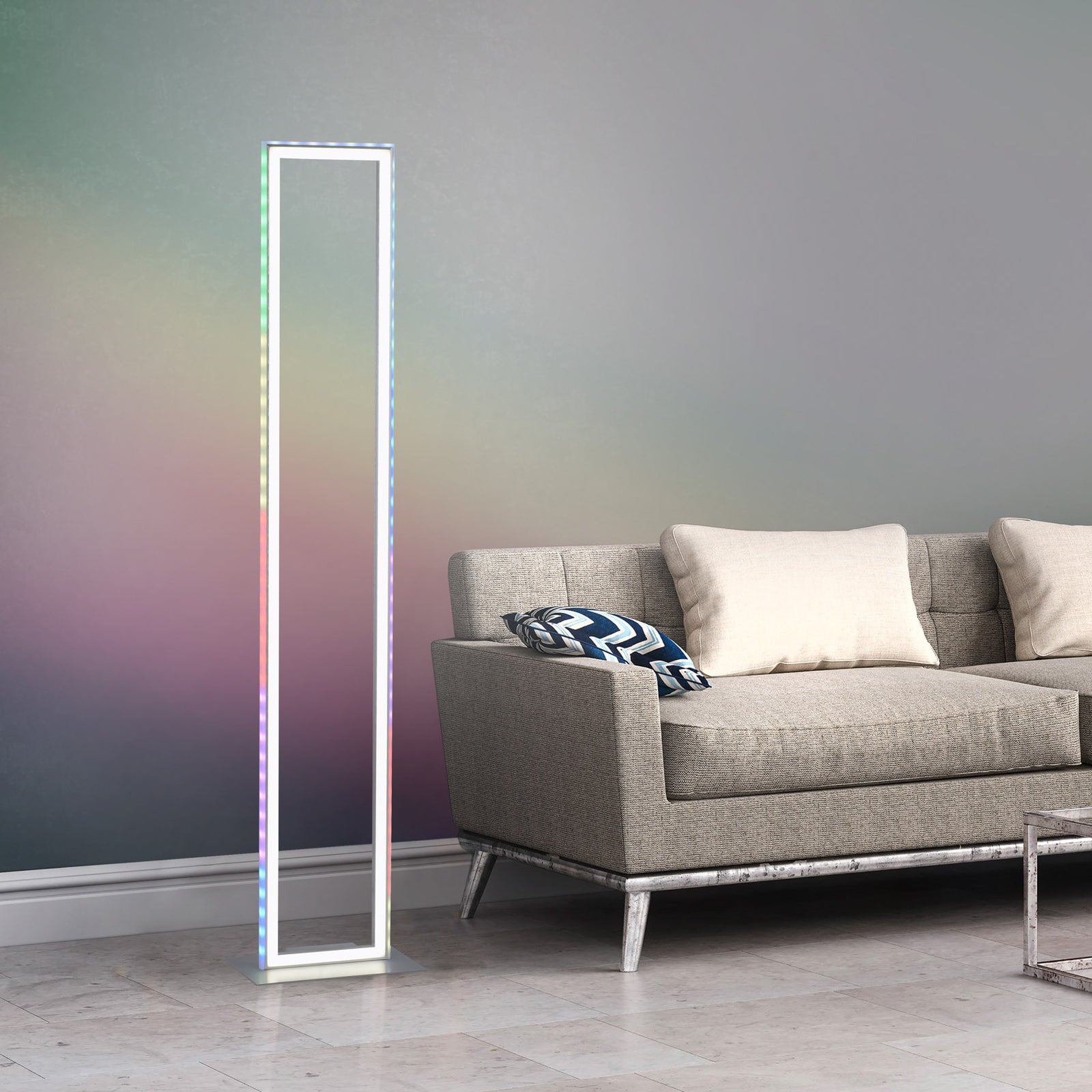 LED gulvlampe Felix60 dimbar CCT RGB fjernkontroll 120 cm kabel