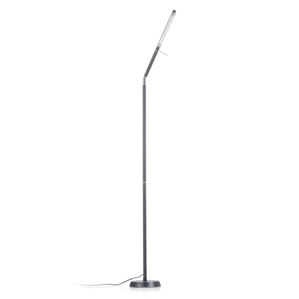 LED gulvlampe Filigran dimbar svart matt metall detalj dimmer