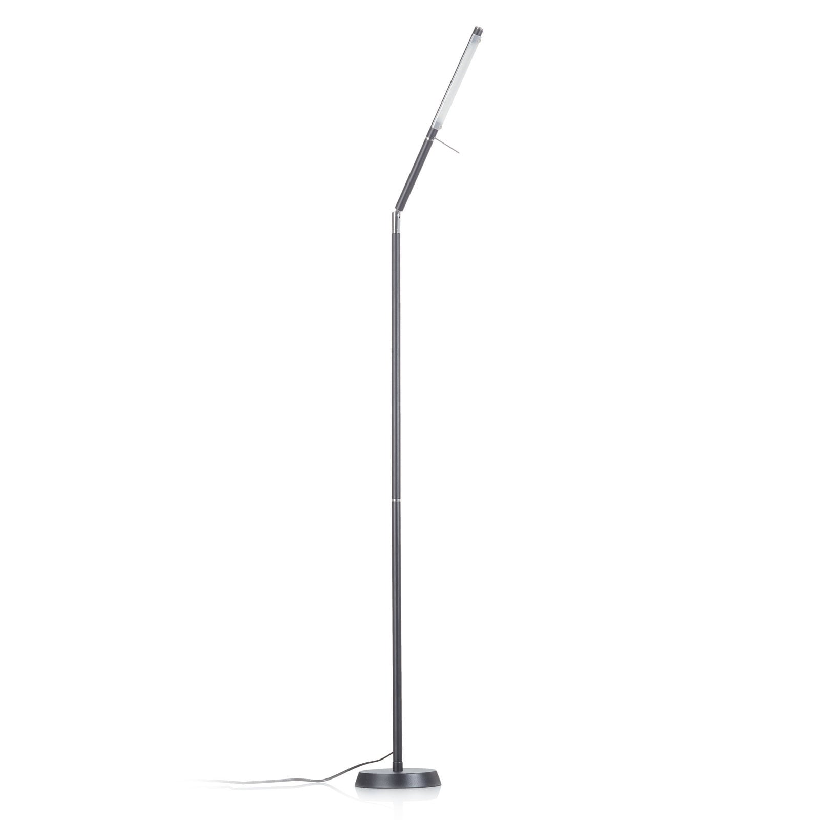 LED gulvlampe Filigran dimbar svart matt metall detalj dimmer