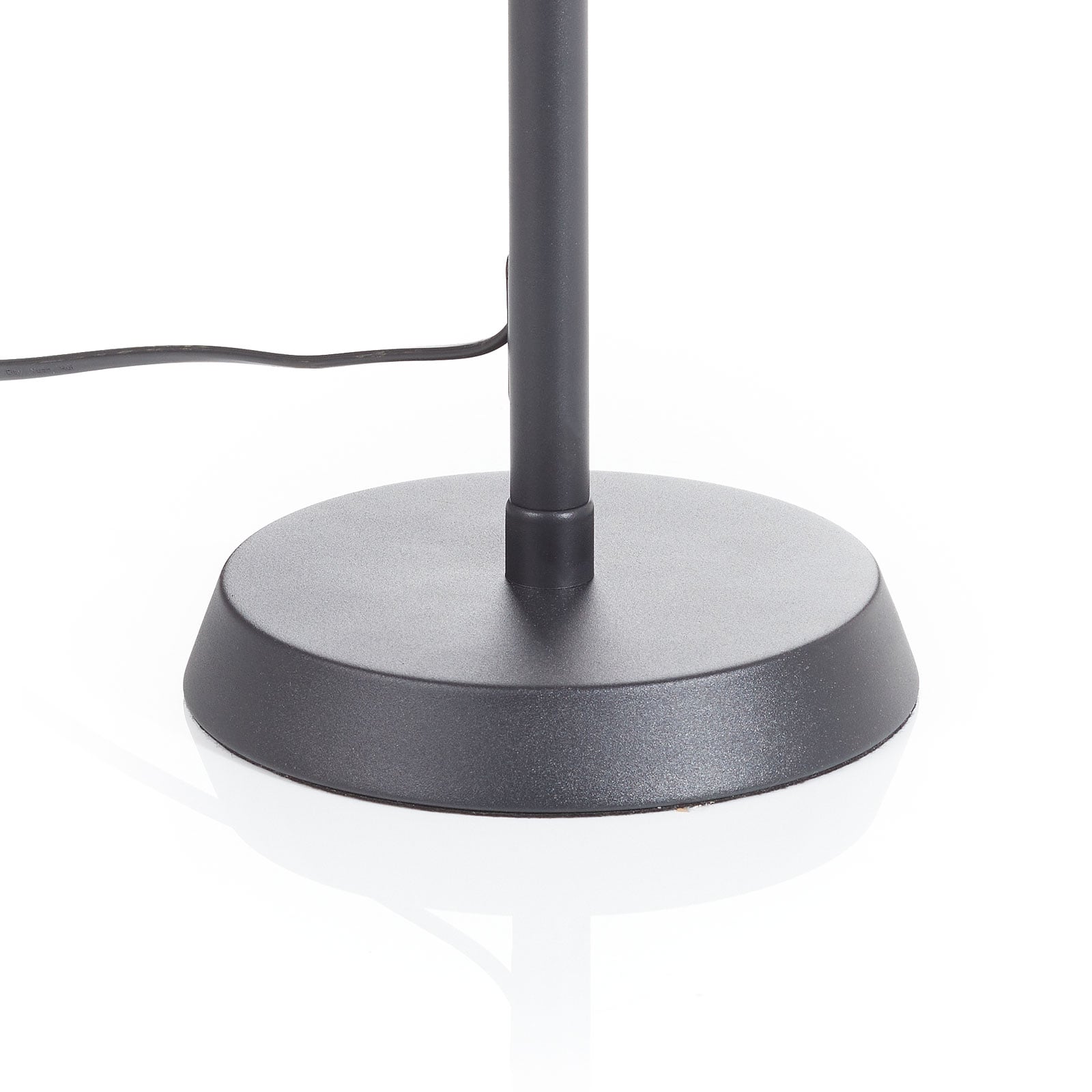 LED gulvlampe Filigran dimbar svart matt metall sensor dimmer knapp