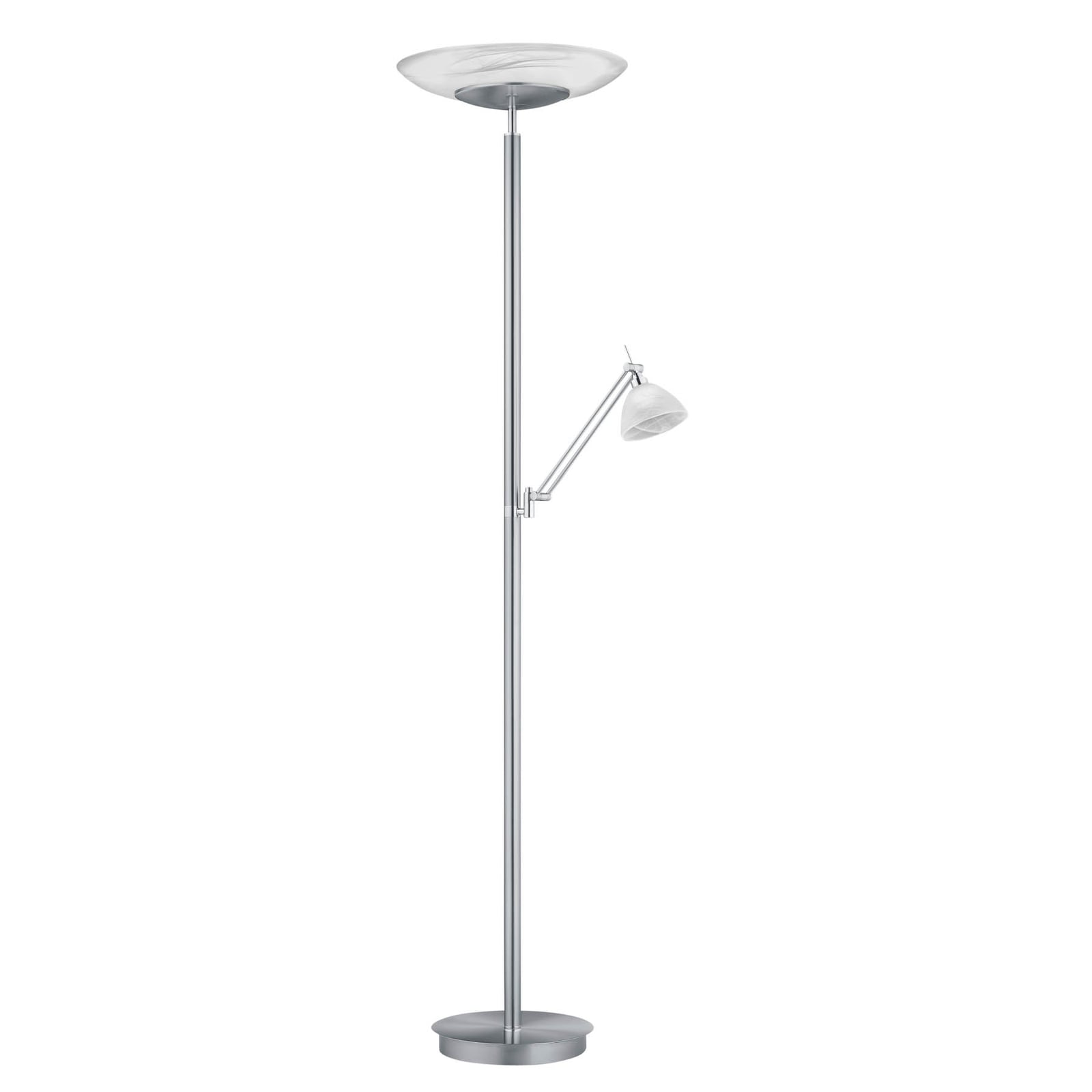 LED gulvlampe Findus dimbar nikkel matt 182 cm bakside