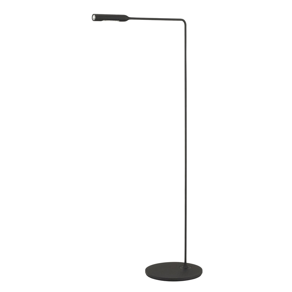 Detalj av LED gulvlampe Flo svart matt aluminium 110 cm