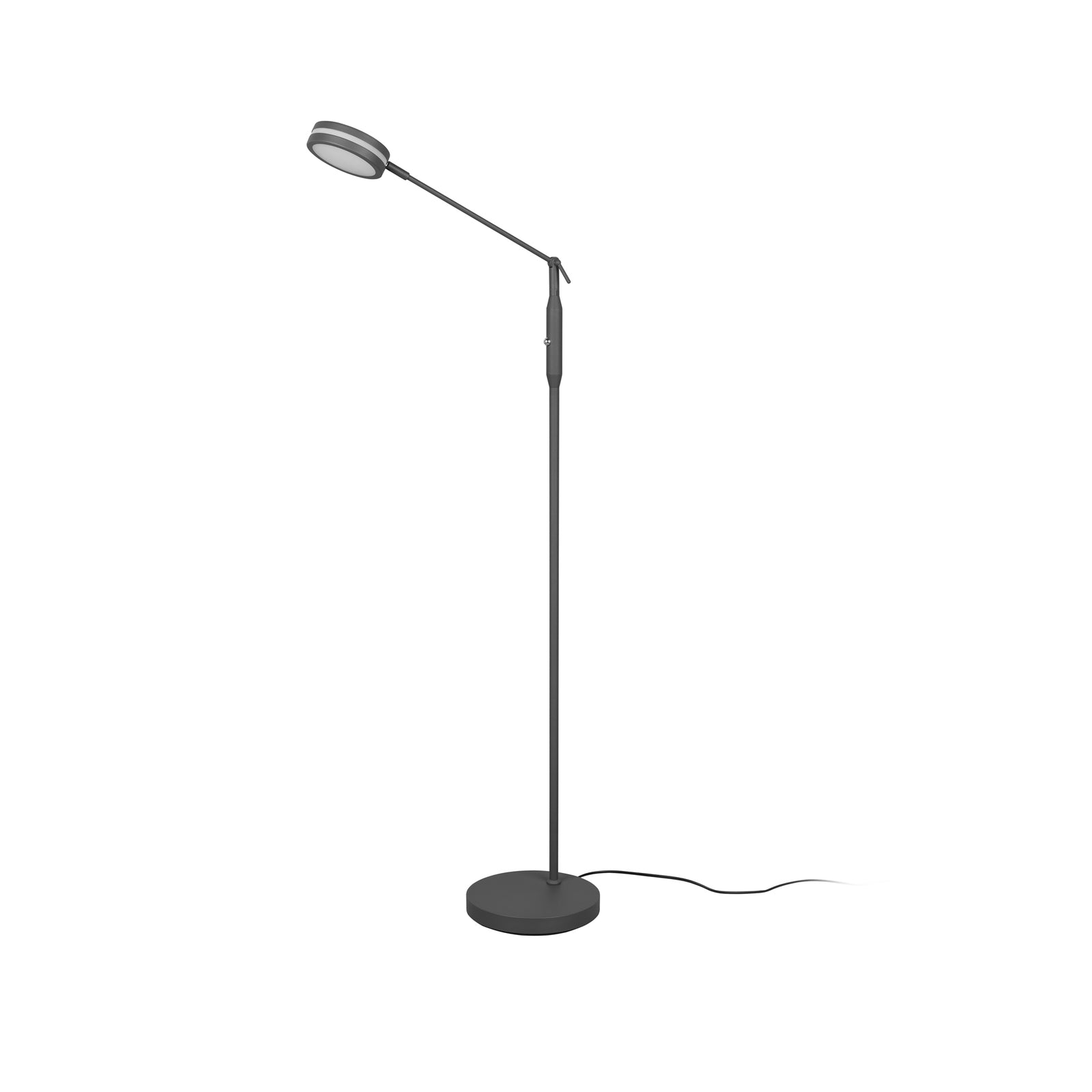 Nærbilde av dimmer på LED gulvlampe Franklin dimbar CCT antrasitt 153 cm