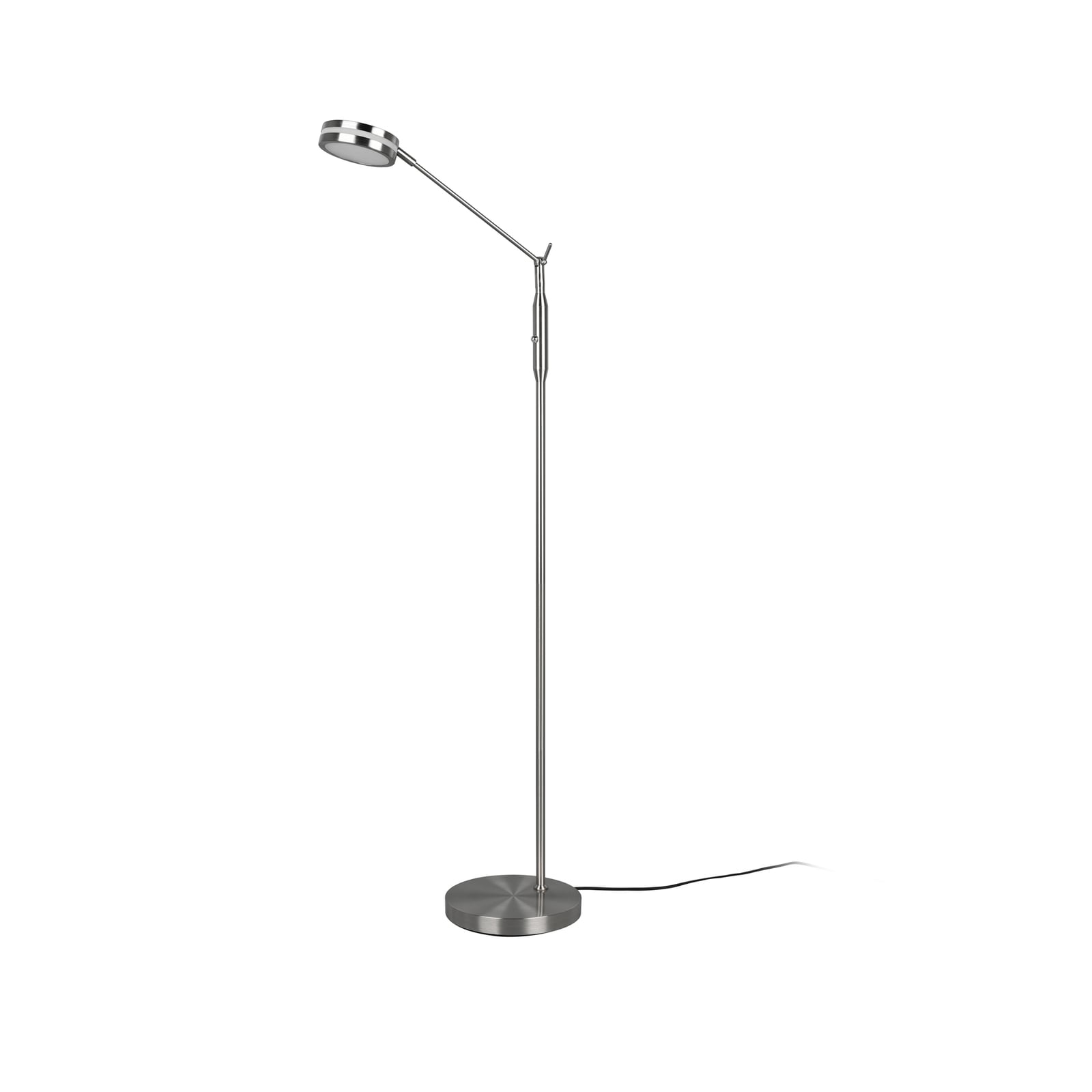 LED gulvlampe Franklin matt nikkel dimbar CCT detalj av lampehode