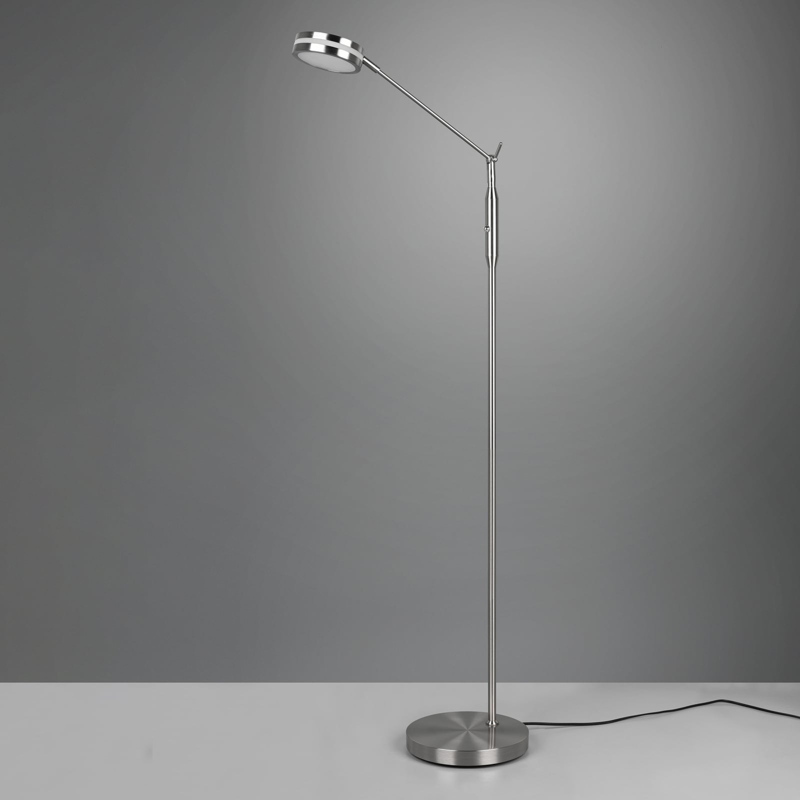 LED gulvlampe Franklin matt nikkel dimbar CCT metallfinish