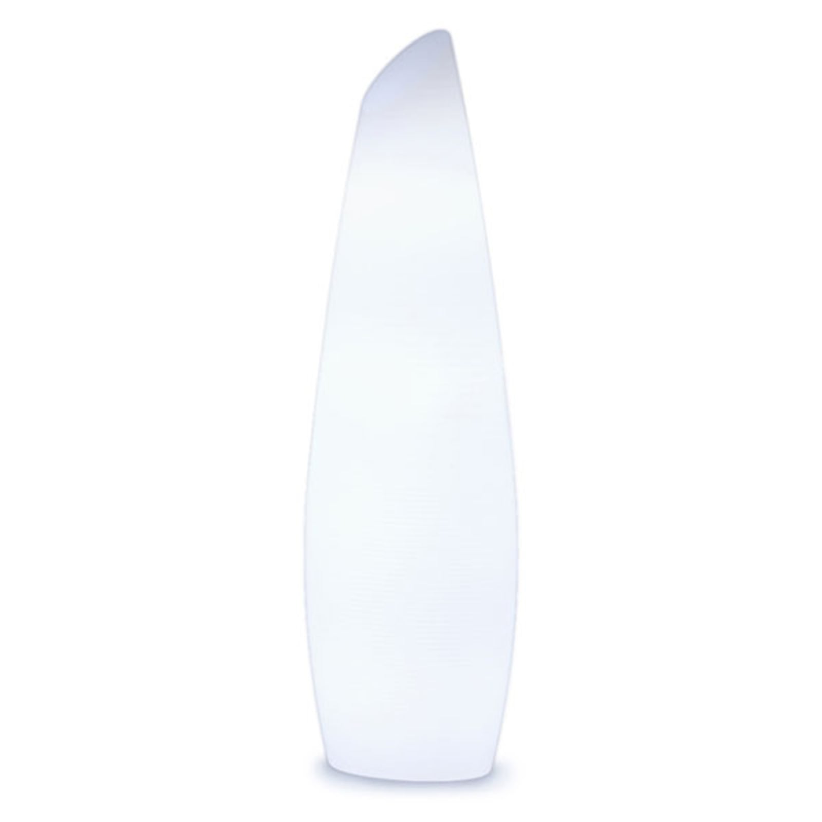 LED gulvlampe Fredo oppladbar dimbar hvit RGB IP54 140 cm montert