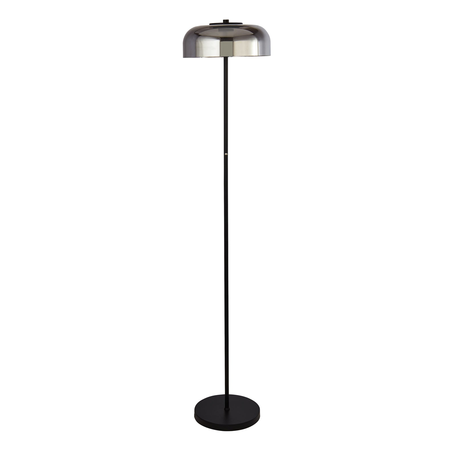 LED gulvlampe Frisbee glass røykfarget dimbar bakside