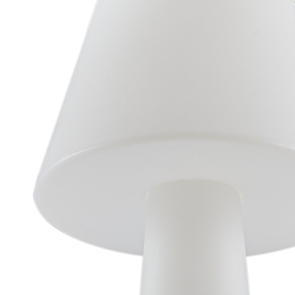 LED gulvlampe Gauri oppladbar dimbar hvit med tennes og slukker knapp