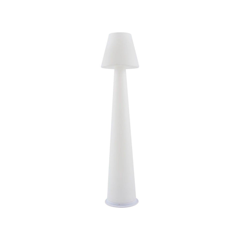 LED gulvlampe Gauri oppladbar dimbar hvit montert i uterom