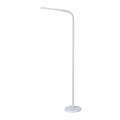 LED gulvlampe Gilly hvit fleksibel metall forfra