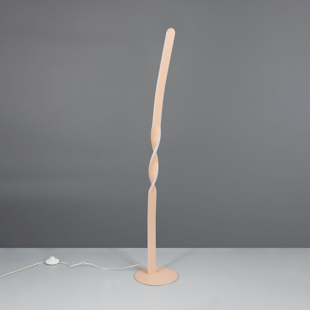 Montert LED gulvlampe Ginko sand metall 110 cm 19W nøytralhvit i rom