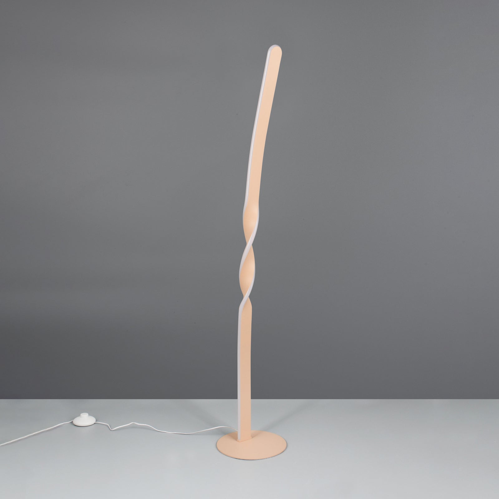 Montert LED gulvlampe Ginko sand metall 110 cm 19W nøytralhvit i rom