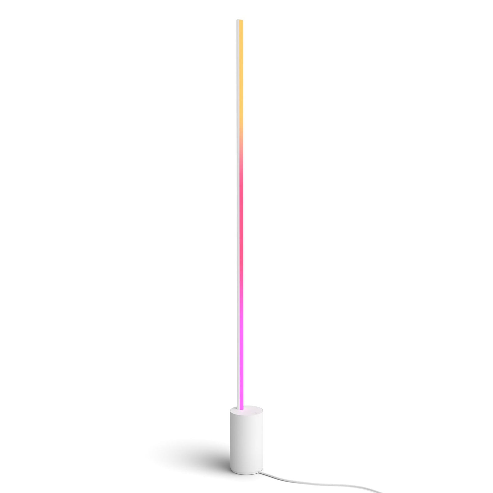 Nærbilde av LED gulvlampe Gradient Signe hvit RGBW dimbar Zigbee Philips Hue