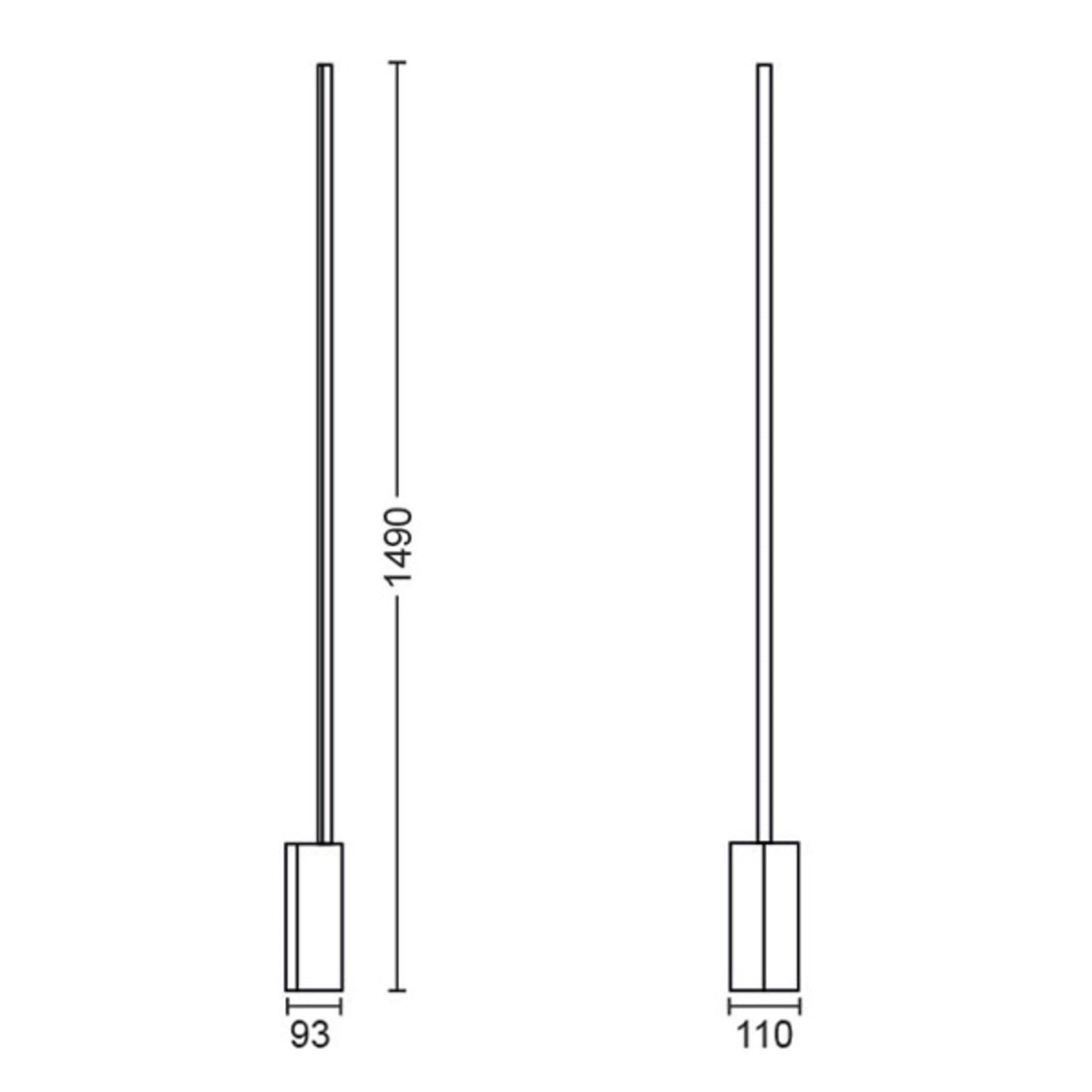 LED gulvlampe Gradient Signe hvit RGBW dimbar Zigbee Philips Hue i moderne interiør