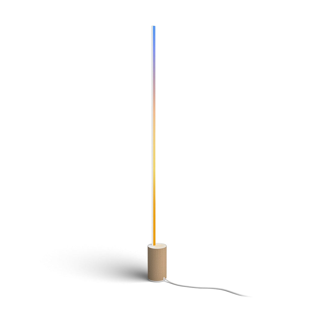 LED gulvlampe Gradient Signe Oak hvit/eik bakside