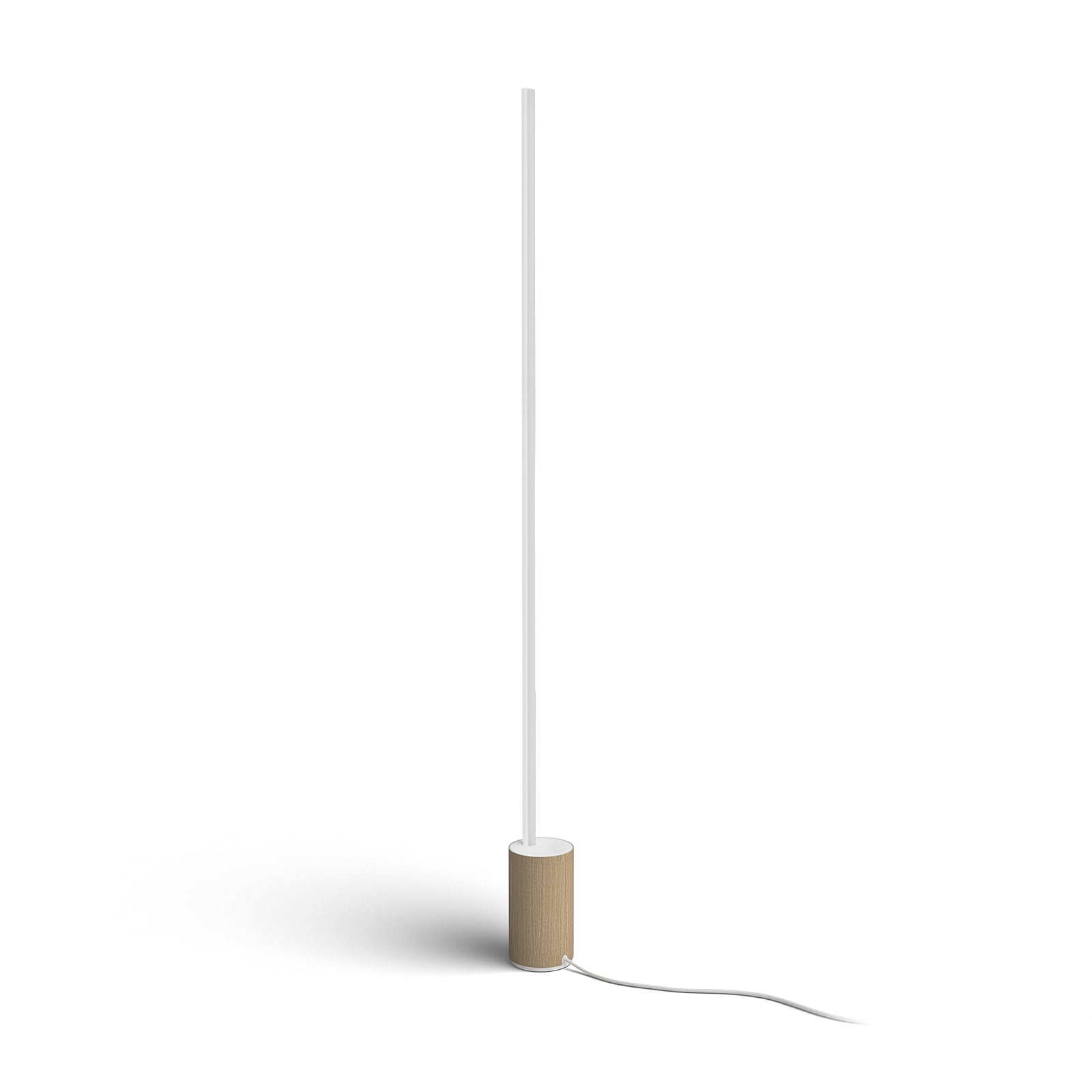 LED gulvlampe Gradient Signe Oak hvit/eik forfra