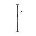 LED gulvlampe Hans med leselampe kantet svart dimbar fra JUST LIGHT forfra