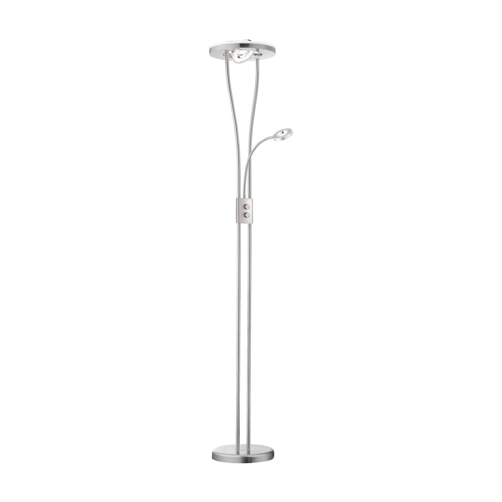 LED gulvlampe Helia med leselys stål dimbar 198 cm bakside