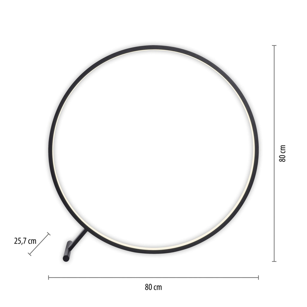 Detalj av LED gulvlampe Hula CCT dimbar med fjernkontroll