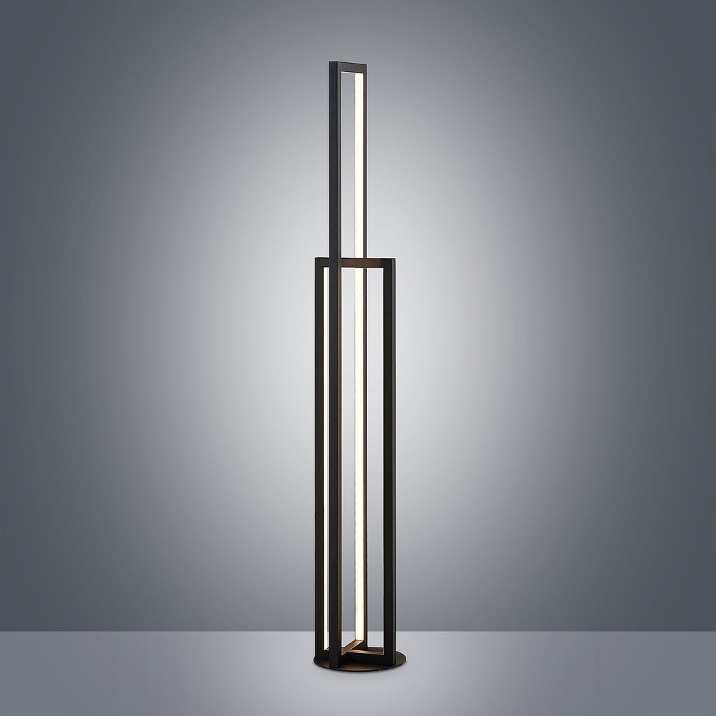Detalj av LED gulvlampe Hylda dimbar matt svart aluminium
