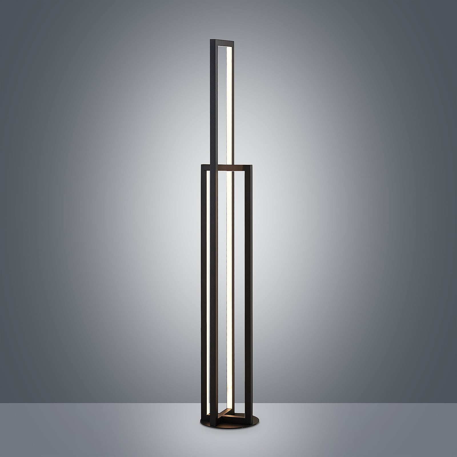 Detalj av LED gulvlampe Hylda dimbar matt svart aluminium