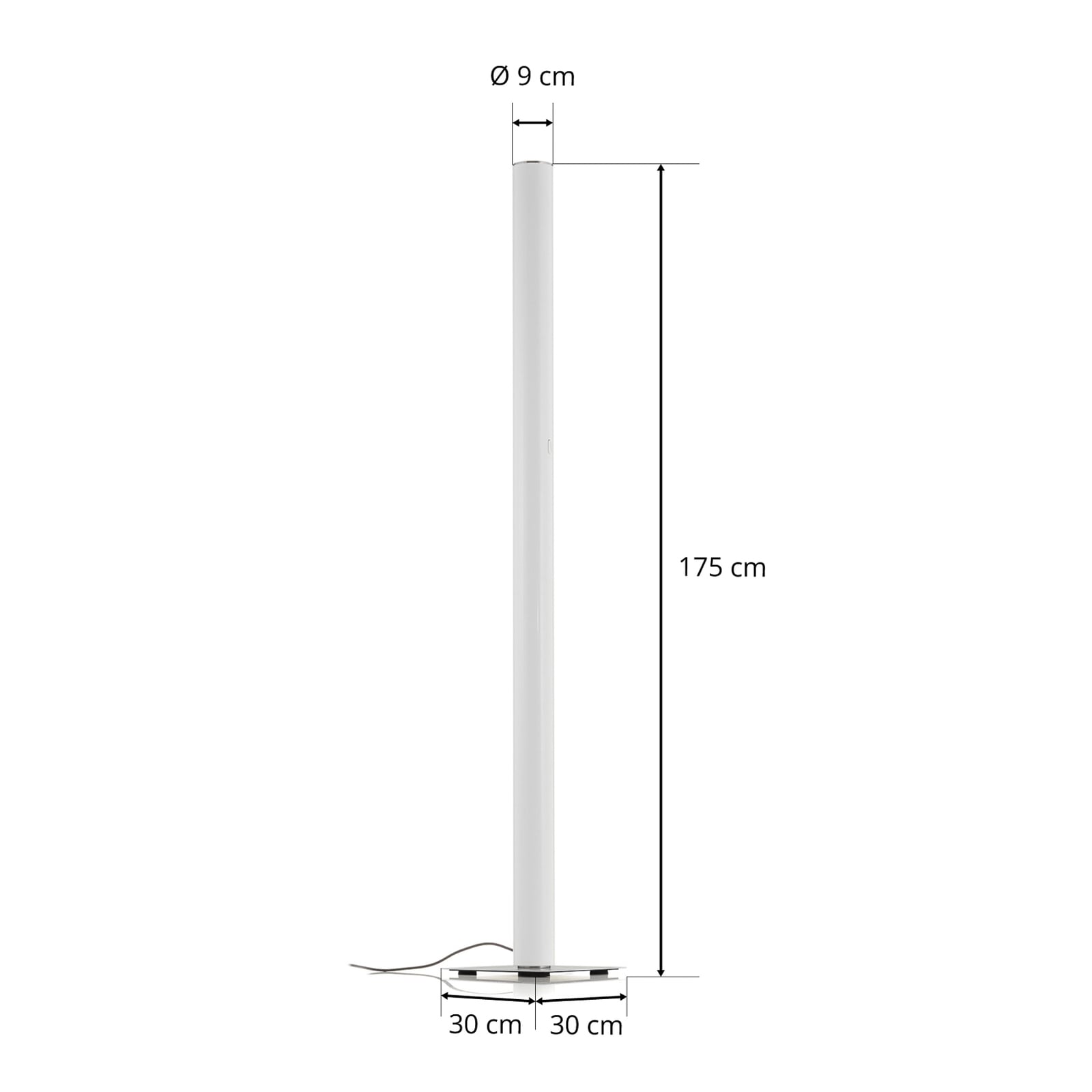 Appstyrt LED gulvlampe Ilio i moderne interiør