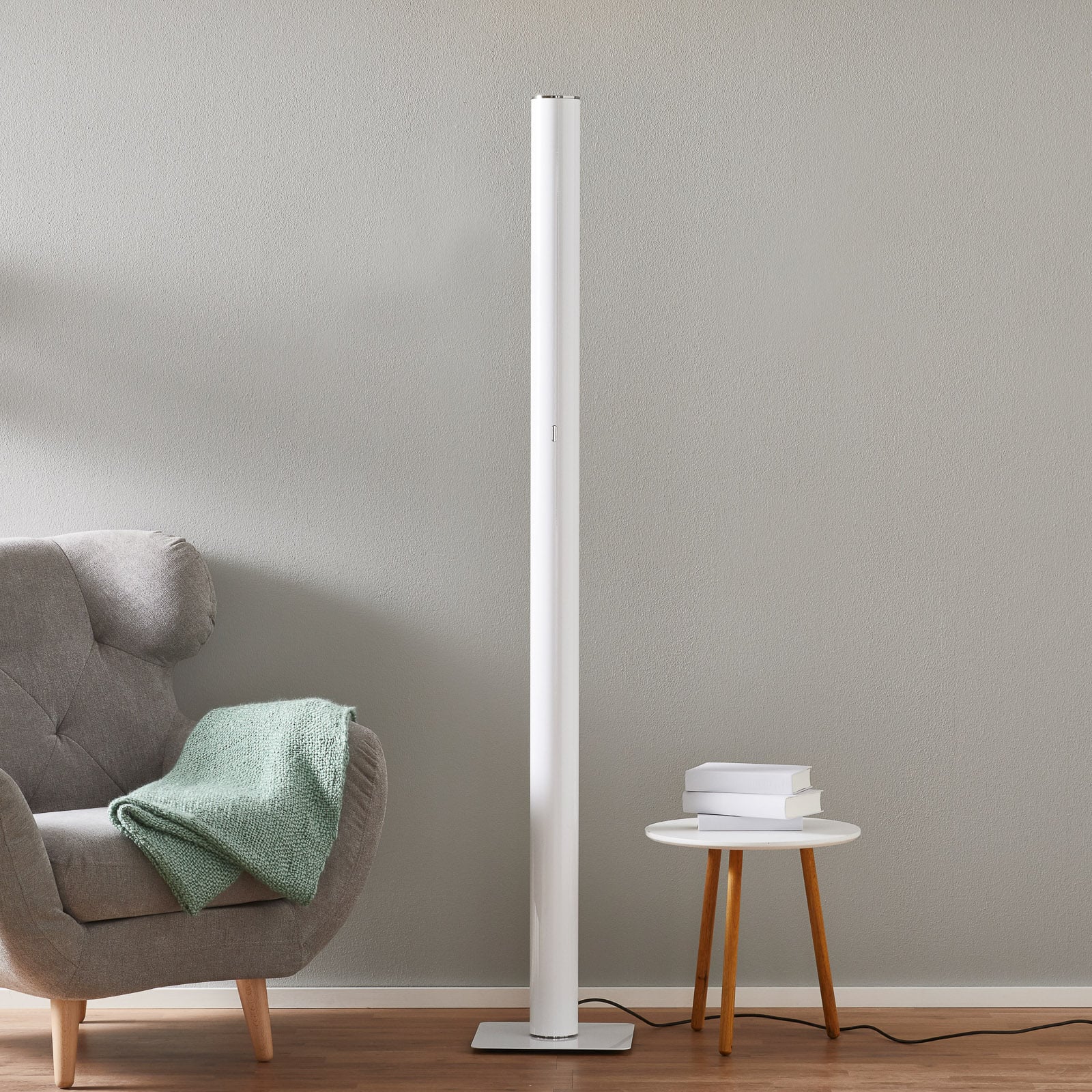 LED gulvlampe Ilio appstyrt hvit 2700K dimbar forfra
