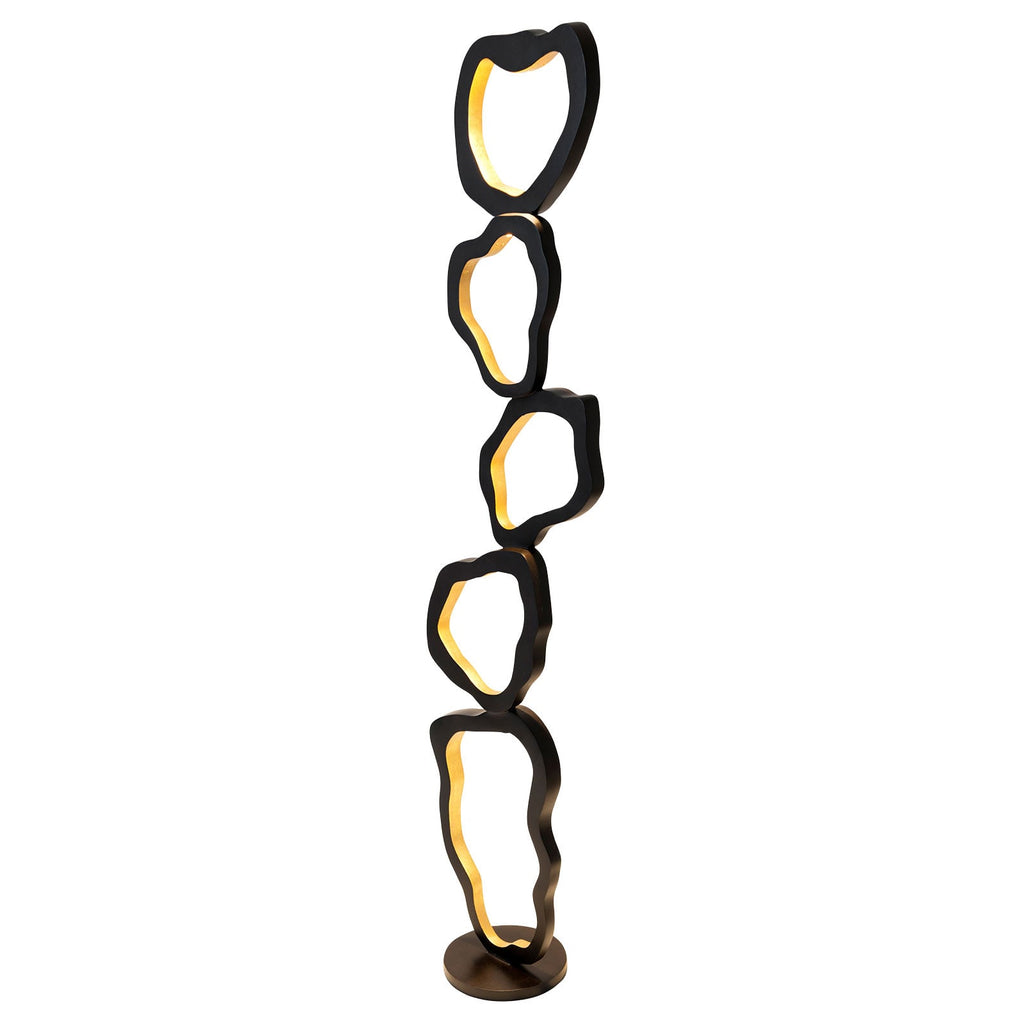 LED gulvlampe Infernale 5-lys dimbar jern 163 cm bryter og dimmer