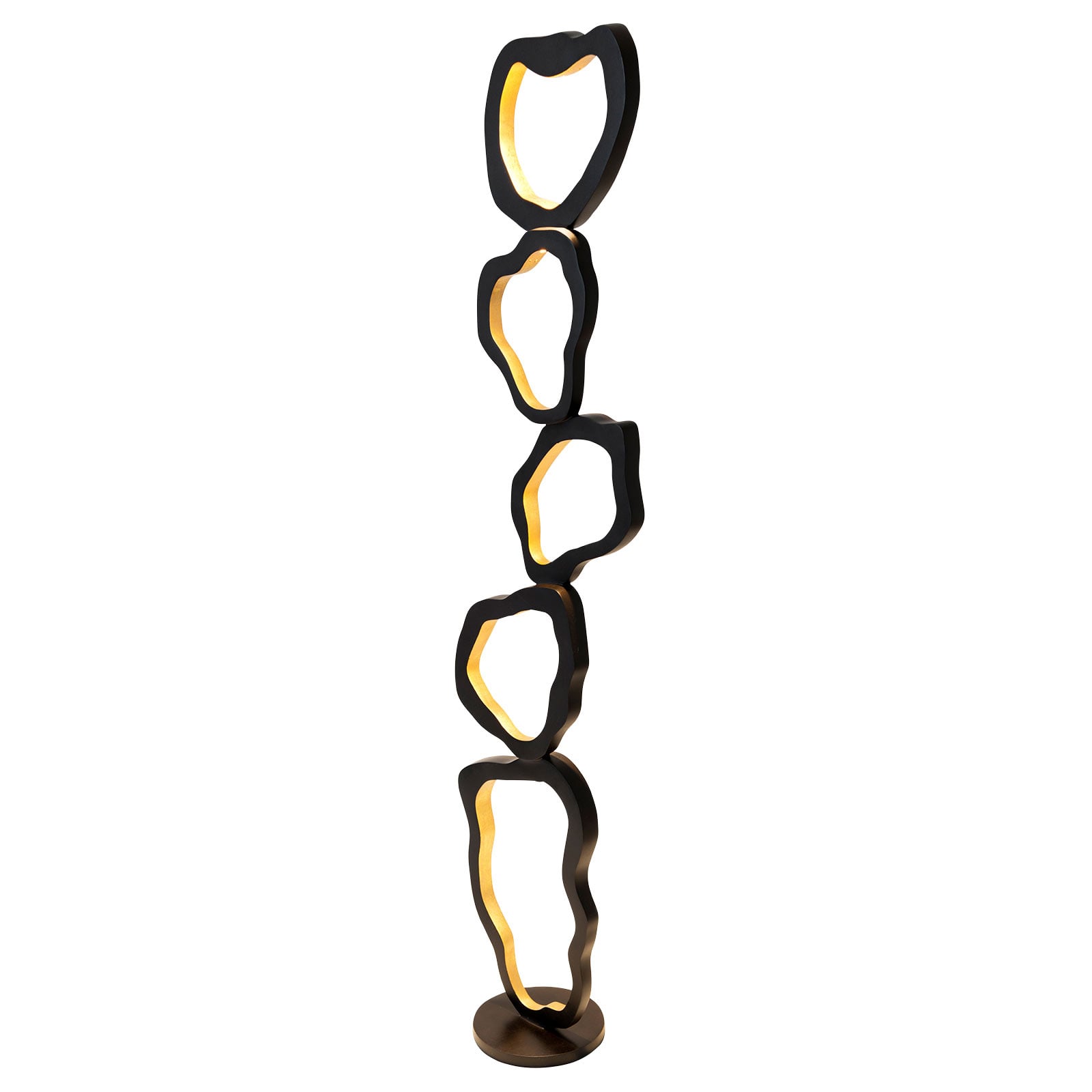 LED gulvlampe Infernale 5-lys dimbar jern 163 cm bryter og dimmer