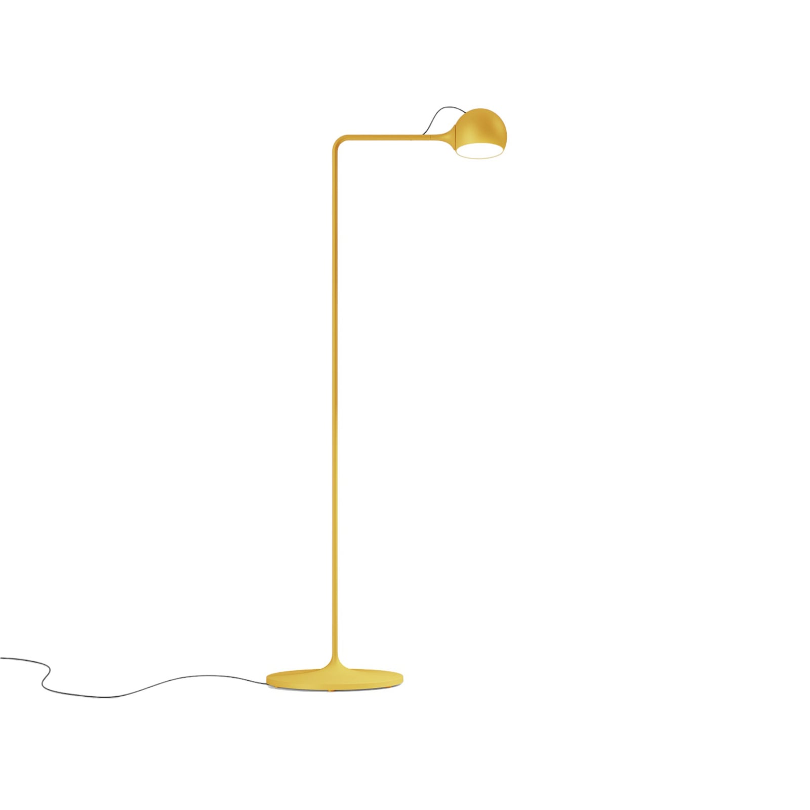LED gulvlampe Ixa Reading dimbar gul aluminium 9W Artemide forfra