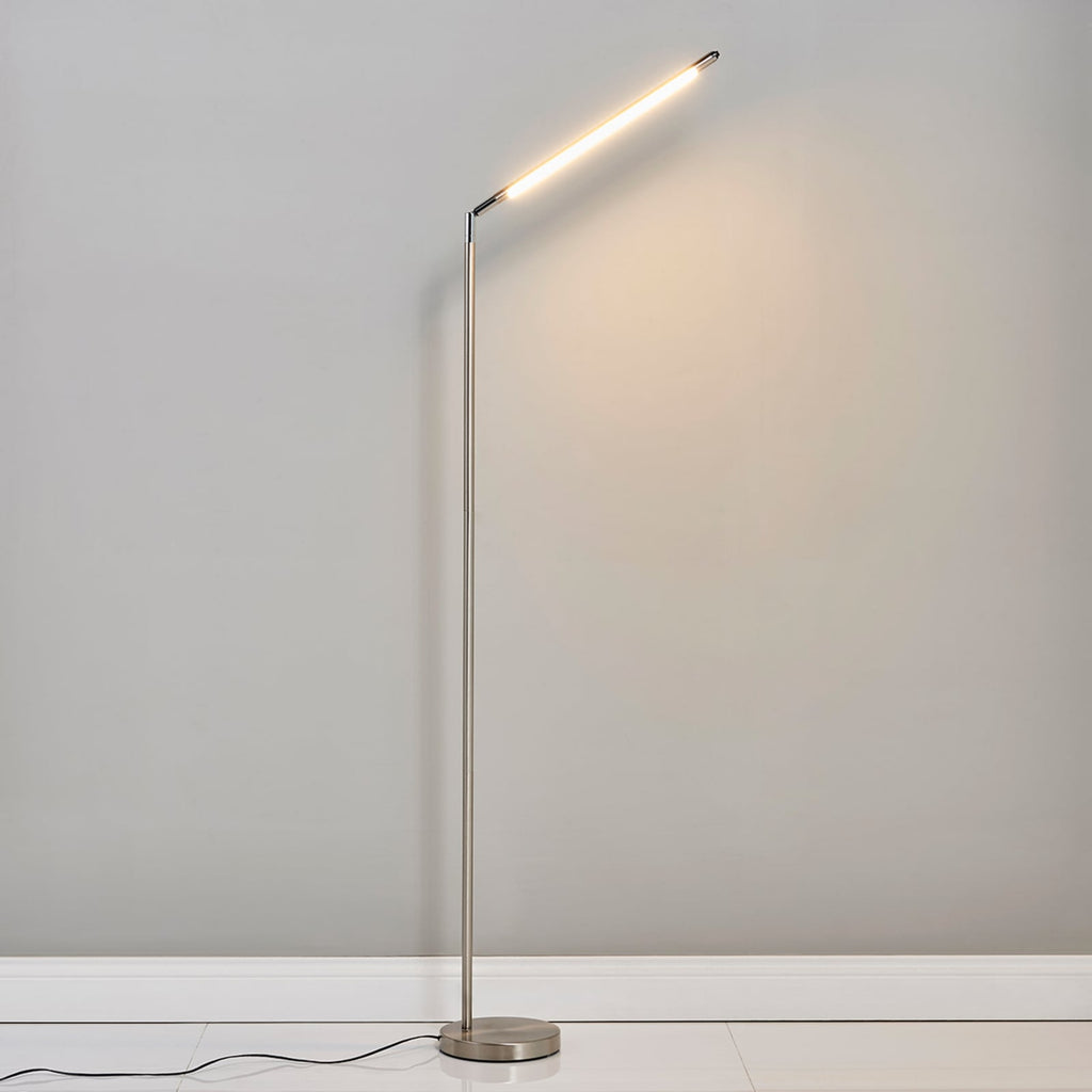 Detalj av LED gulvlampe Jabbo matt nikkel