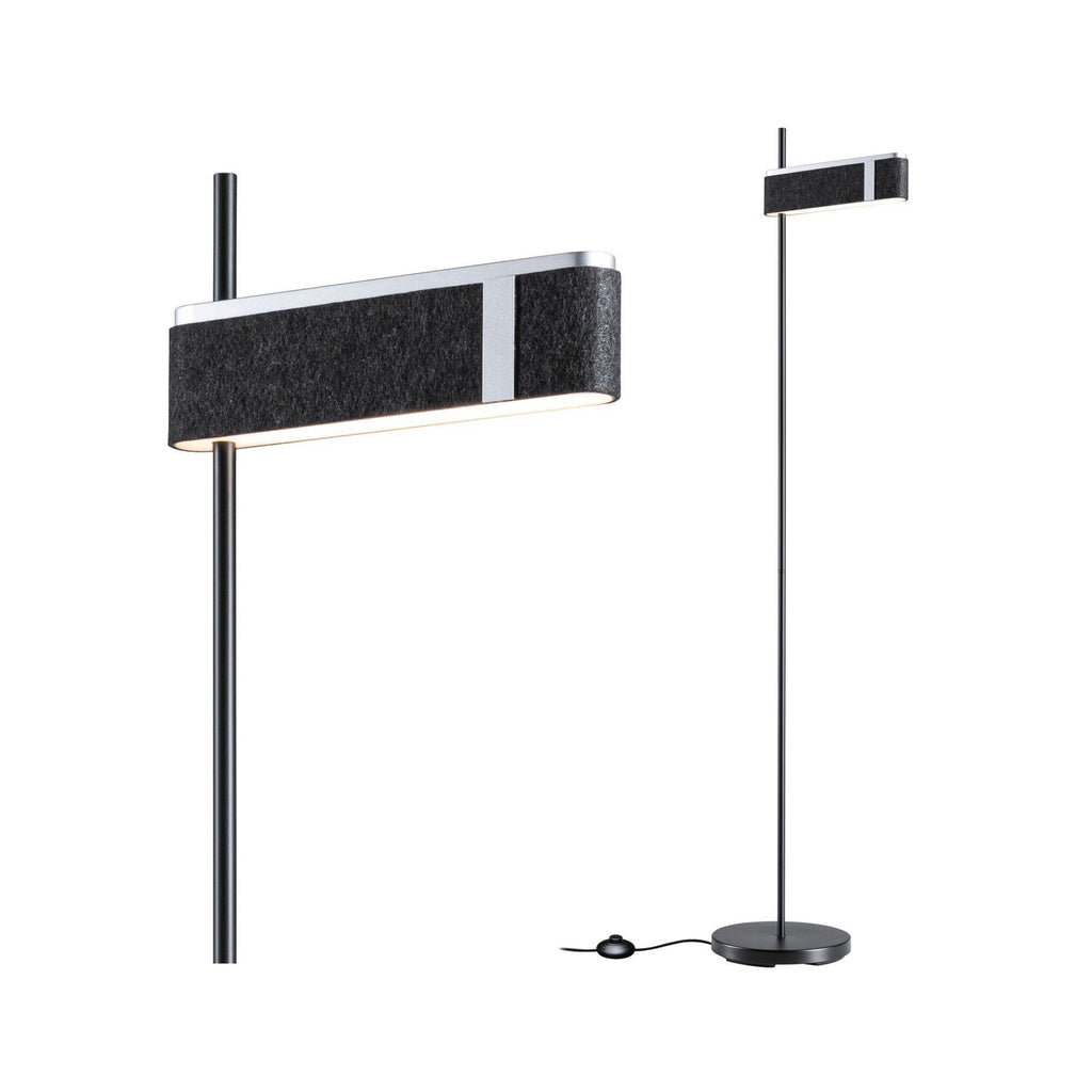 Detaljbilde av LED gulvlampe Jagun filt antrasitt dimbar