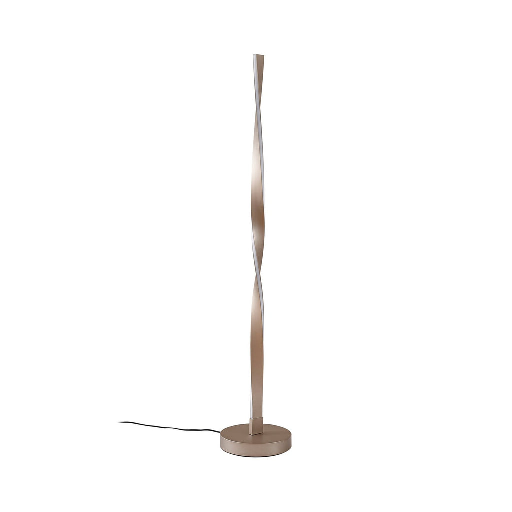 LED gulvlampe Jaren svart/brun 120 cm nærbilde av bryter