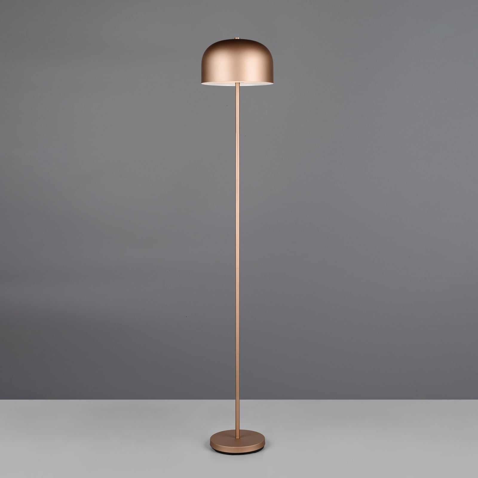 LED gulvlampe Jeff oppladbar dimbar brun H147 cm forfra