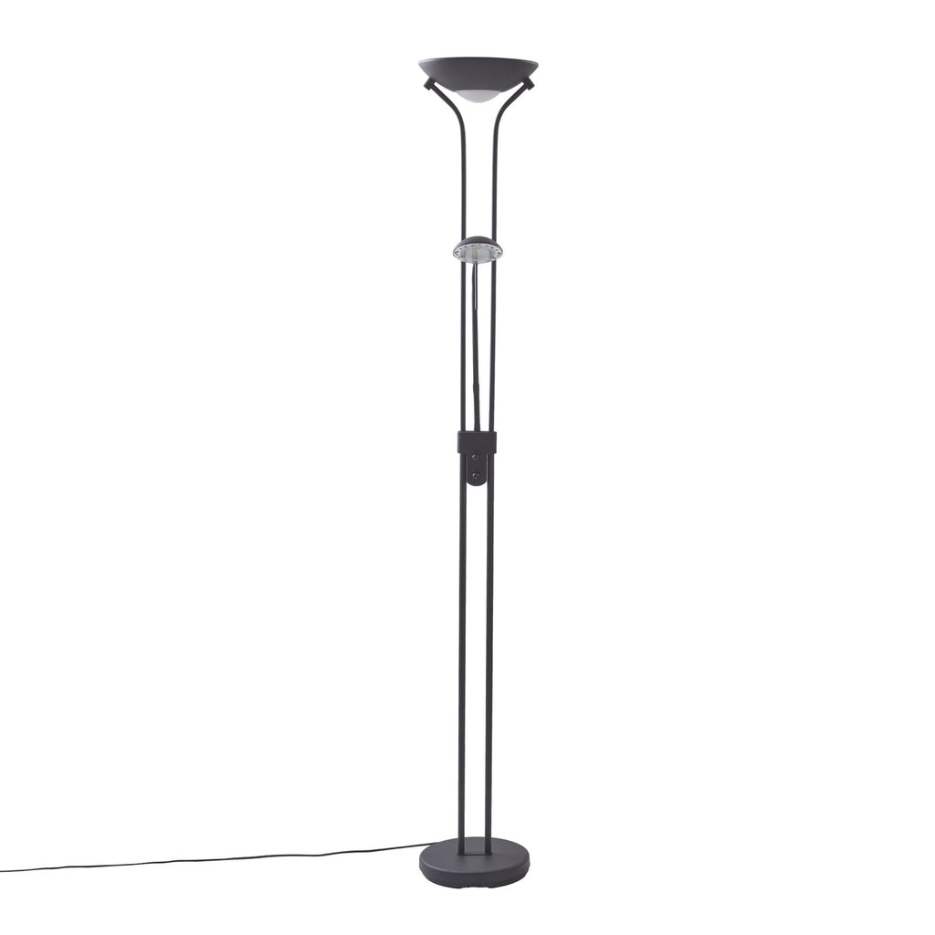 Detalj av LED gulvlampe Josefin med lesearm dimbar svart