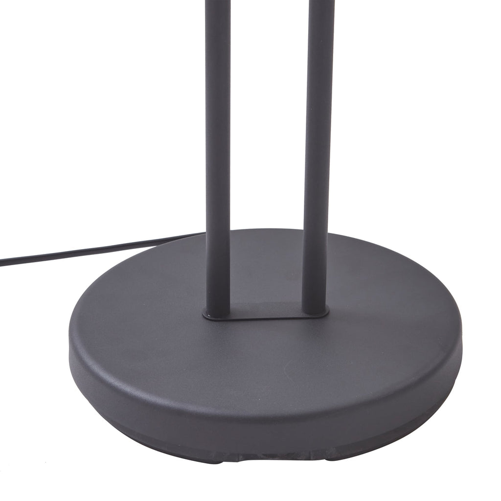 LED gulvlampe Josefin med lesearm dimbar svart sett fra siden