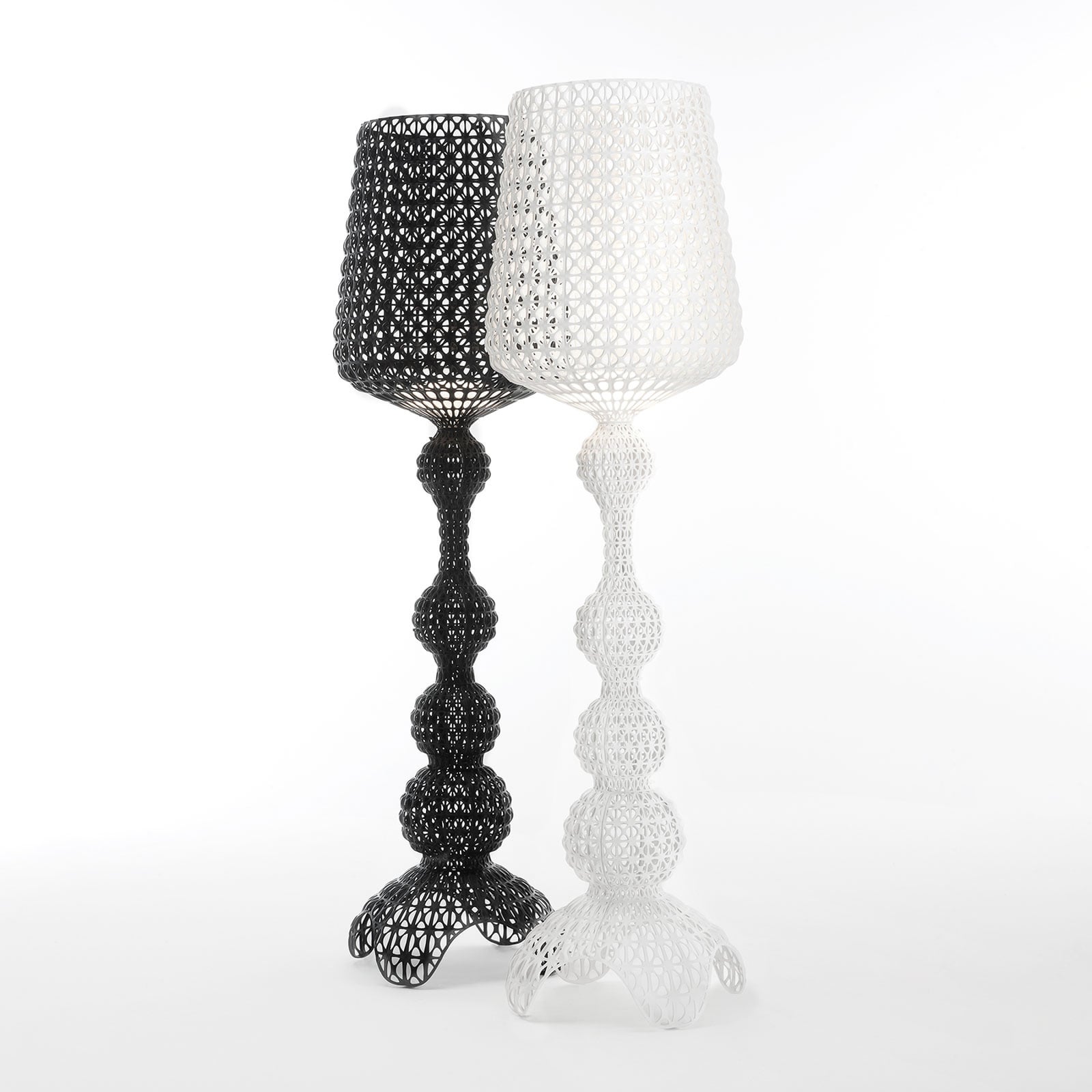 LED gulvlampe Kabuki dimbar hvit polymer med kabel