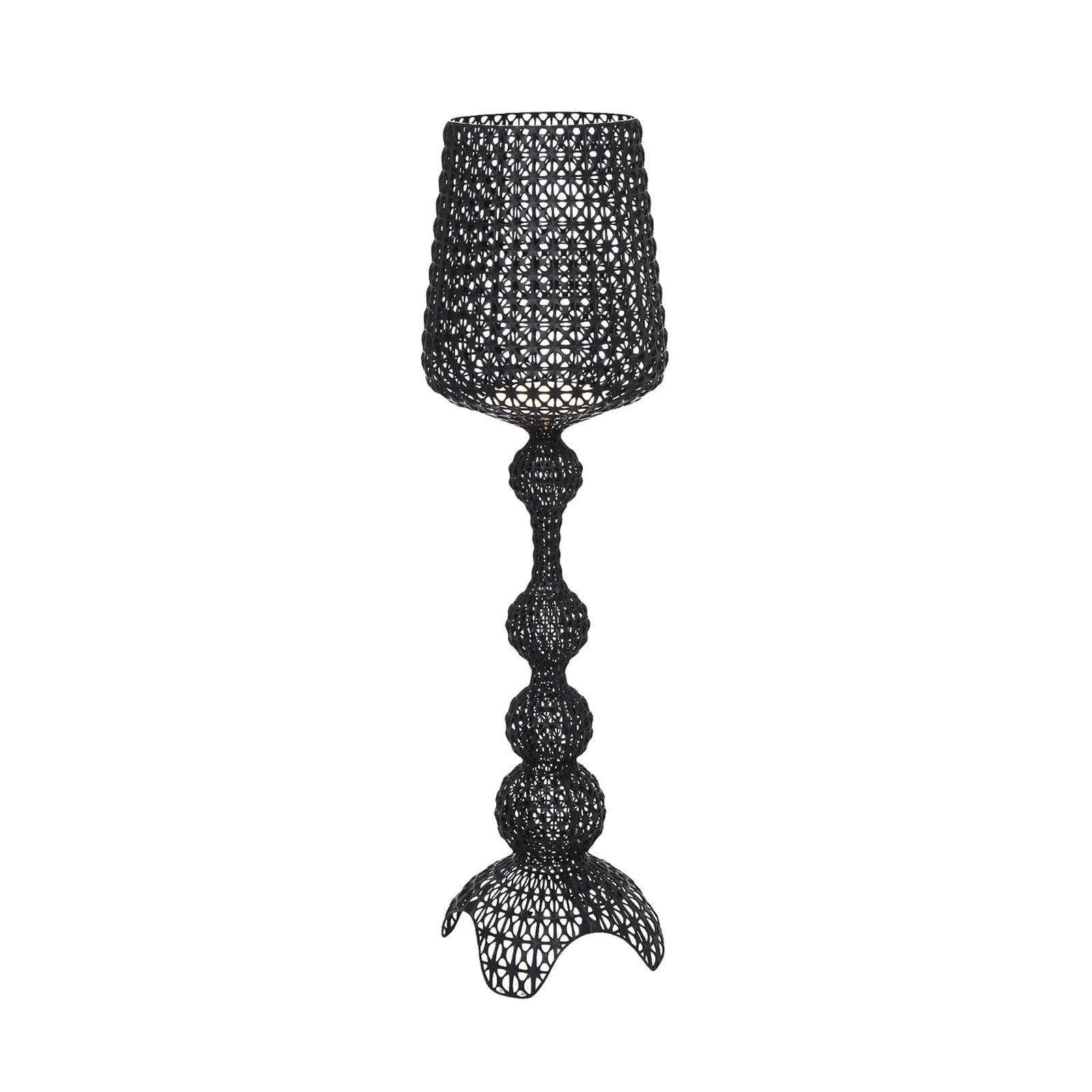 LED gulvlampe Kabuki dimbar svart montert i rom