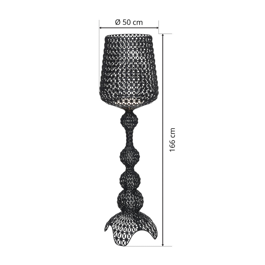 LED gulvlampe Kabuki dimbar svart Ø50 cm 166 cm - Kartell