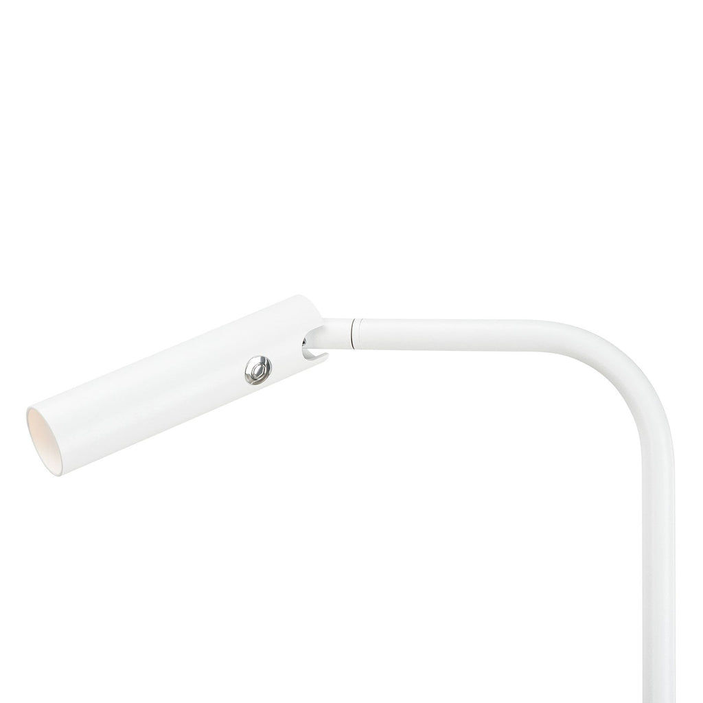 LED gulvlampe Karpo dimbar hvit aluminium 6,5W 3000K sideprofil
