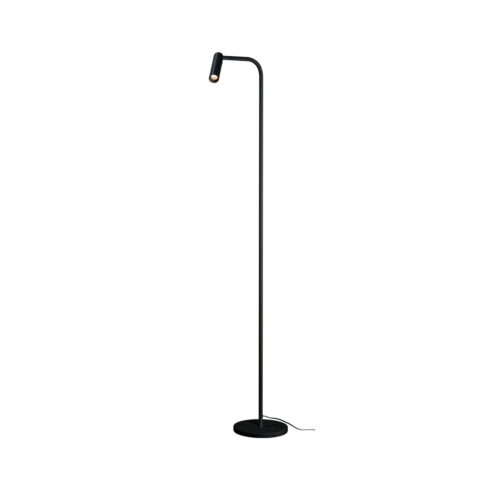 Detaljbilde av LED gulvlampe Karpo dimbar svart aluminium 124 cm