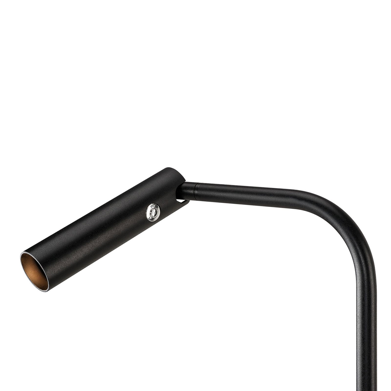 Montert LED gulvlampe Karpo dimbar svart aluminium 124 cm i stue
