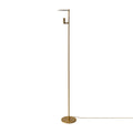 LED gulvlampe Kelly justerbar spot gull H151 cm forfra