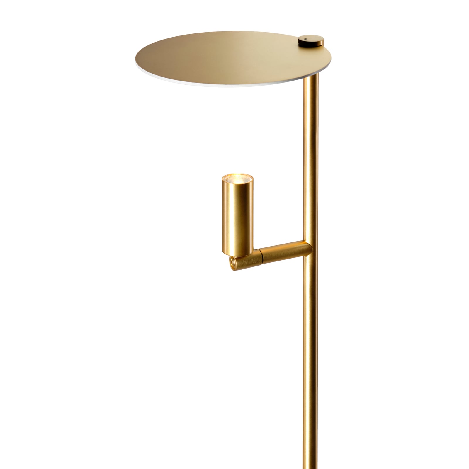 LED gulvlampe Kelly justerbar spot gull H151 cm bakside