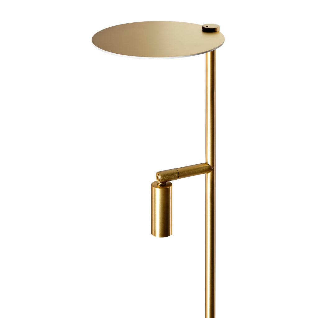 LED gulvlampe Kelly justerbar spot gull H151 cm nærbilde spot